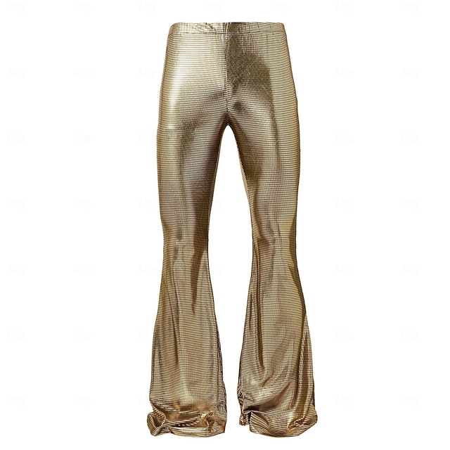  Retró 1970-es évek 1980-as évek Bell Bottom Pants Diszkó Fényes latex patent Fémes Kockás Férfi Mindszentek napja Farsang Pride Parade Büszkeség hónapja Felnőttek Nadrágok Minden évszak