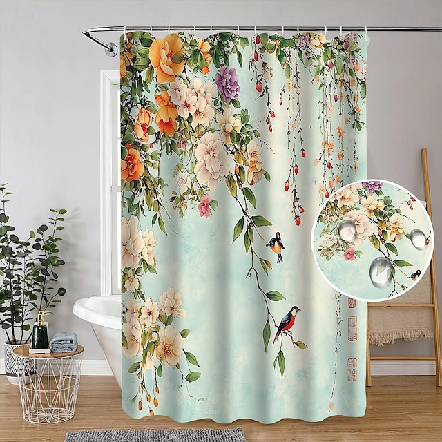  Shower Curtain with Hooks 180cm*180cm(70
