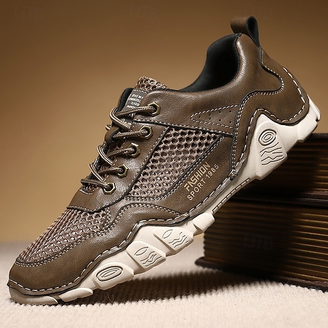  Braune Mesh-Sport-Sneaker für Herren – leistungsstarke Sportschuhe zum Laufen, Wandern und für die Freizeit