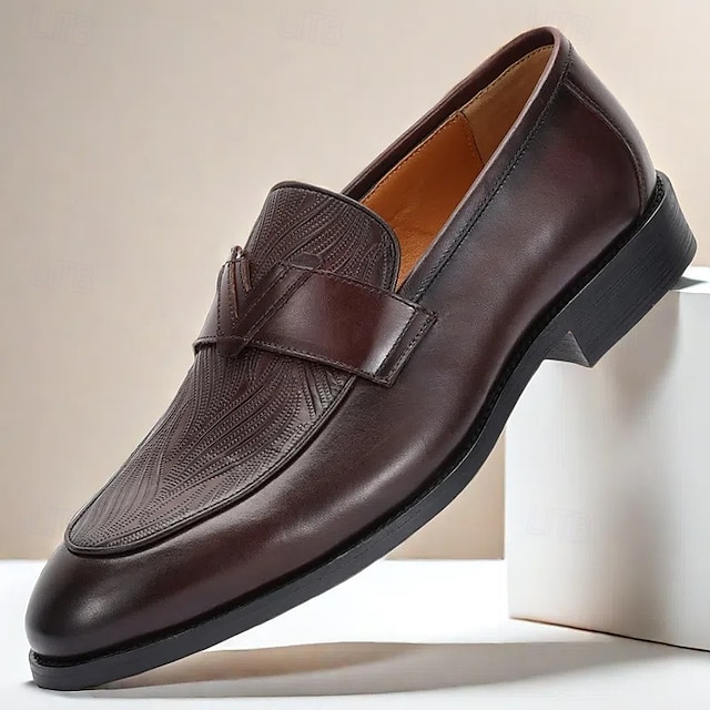  Men's Dark Brown Leather Penny Loafers – Classic Kentucky Derby Shoes for Race Day and Garden Party Outfits
