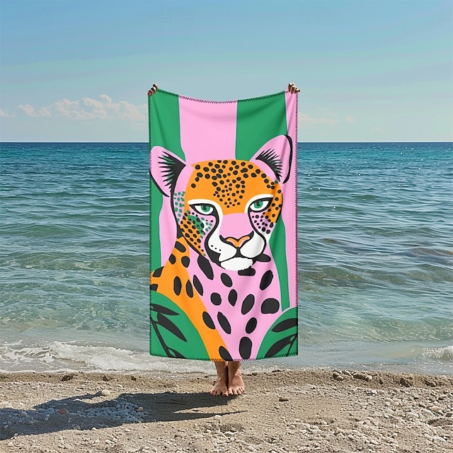 منشفة شاطئ مطبوعة، بطانية شاطئ خفيفة الوزن وسريعة الجفاف وخالية من الرمال، مثالية للسفر وحمام السباحة والاستخدام في الهواء الطلق