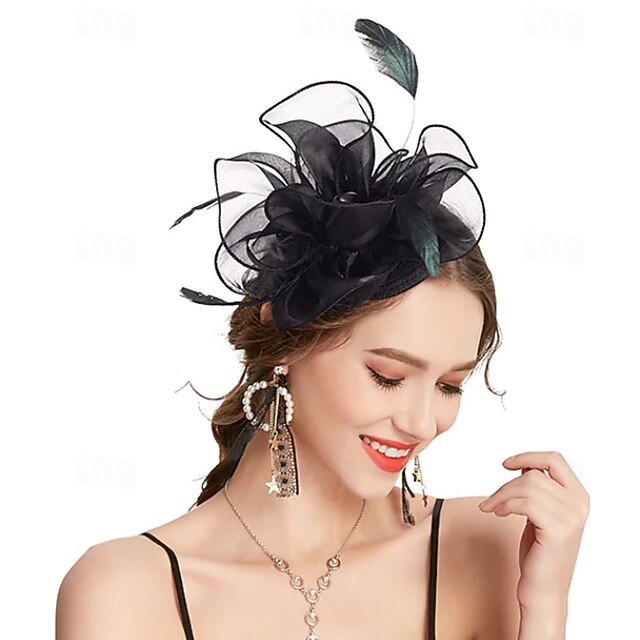 Helm Veren Bruiloft Avond Feest Elegant Bruiloft Met Veer Helm Hoofddeksels