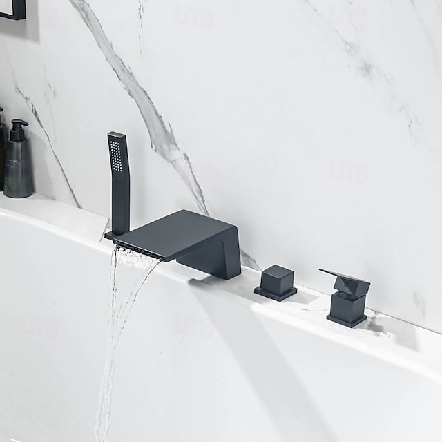  Kád csaptelep - Modern Kortárs Festett felületek Római kád Réz szelep Bath Shower Mixer Taps