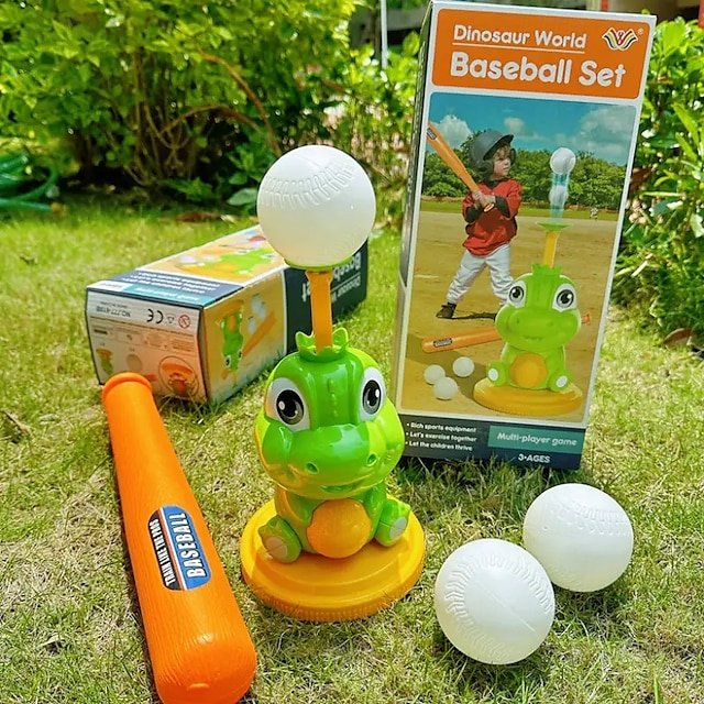  Dinosaur Baseball Set Parent-child Indoor And Outdoor Activity Toy Server Christmas Gift (including 3 Balls)