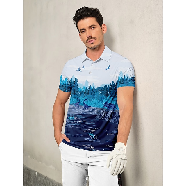  Wildlife Party Men's Polo Top UPF50+