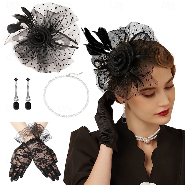  1920s The Great Gatsby Flapper Headband Bead Bracelet Earrings The Great Gatsby Retro Sparkling Glitter Crystal / Rhinestone Women's Carnival Valentine's Day Masquerade Party Evening Wear Masquerade