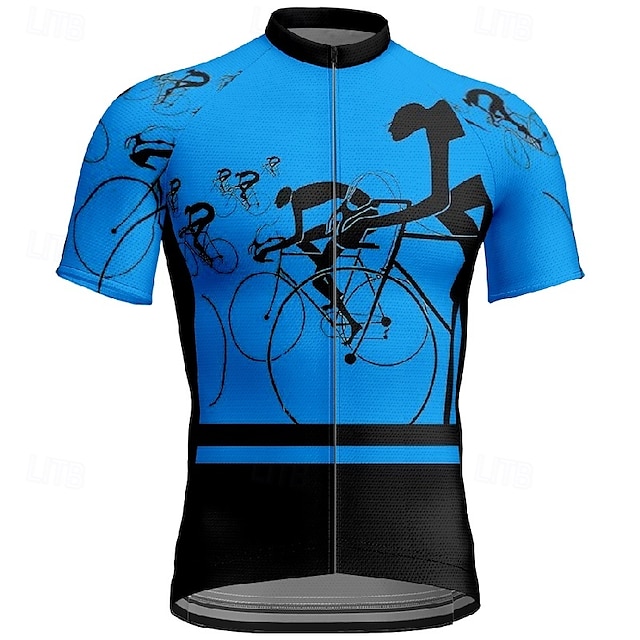  Homme Maillot de cyclisme Manche Courte Cyclisme T-shirt Maillot avec 3 poches arrière VTT Vélo tout terrain Respirant Séchage Rapide Design Anatomique Évacuation de l'Humidité Jaune Rouge Bleu