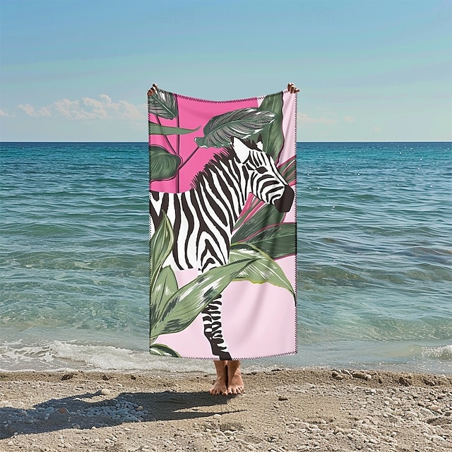  bedrucktes Strandtuch, leichte, schnelltrocknende, sandfreie Stranddecke, ideal für Reisen, Pool und den Einsatz im Freien