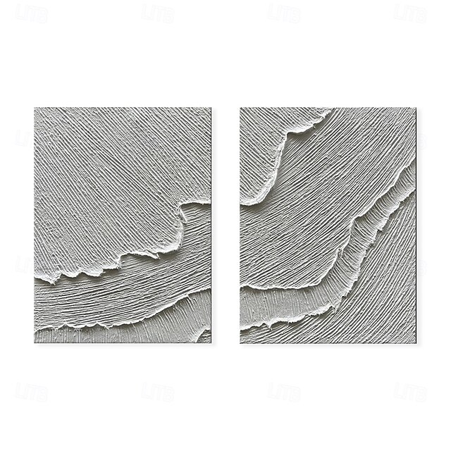  手作りの油絵キャンバス壁アート装飾シンプルな抽象的なテクスチャ海の波ホームデコレーション用ストレッチフレーム吊り下げ絵画/ロールフレームレス未ストレッチ絵画