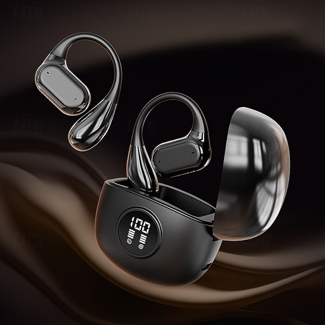  Q17 täysin langattomat nappikuulokkeet Bluetooth 5.3 korvakoukut TWS kuulokkeet LED-näyttö pitkä akun kesto matkustamiseen ja pyöräilyyn