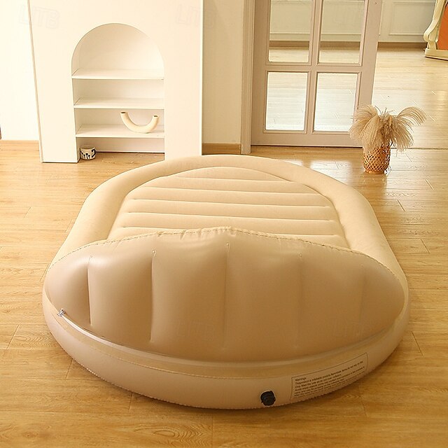  Cama inflable de almacenamiento azul para exteriores, portátil, para acampar, plegable, para dormir en casa, 1 unidad