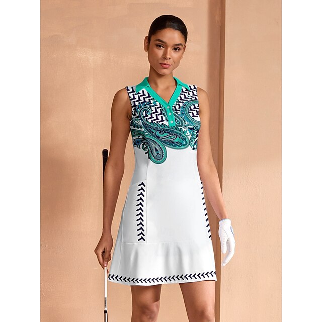 Women's Golf Dress Blue Sleeveless Ladies Golf Attire Clothes Outfits Wear Apparel main image 0