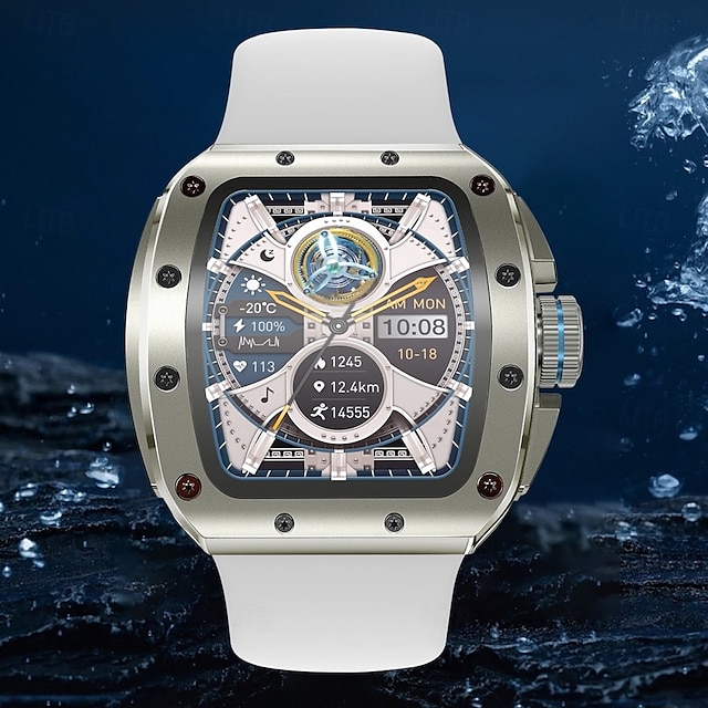  696 V68 Εξυπνο ρολόι 1.76 inch Έξυπνο ρολόι Bluetooth Βηματόμετρο Υπενθύμιση Κλήσης Παρακολούθηση Ύπνου Συμβατό με Android iOS Άντρες Κλήσεις Hands-Free Υπενθύμιση Μηνύματος IPX-0 Θήκη ρολογιού 44mm