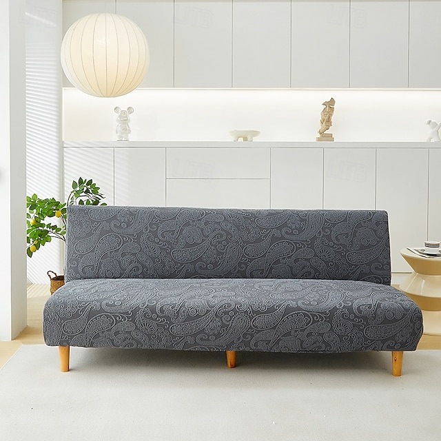  țesătură jacquard husă canapea extensibilă fără brațe huse canapea protector elastic husă bancă