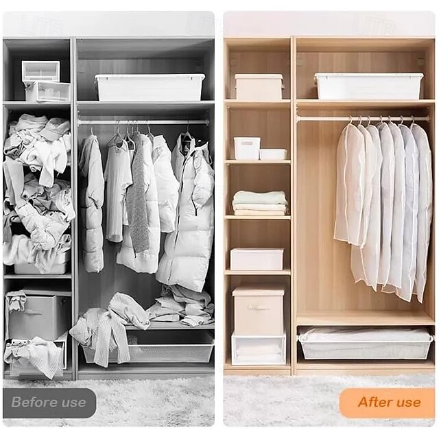 Paquete de 5 bolsas colgantes para ropa que ahorran espacio con ...