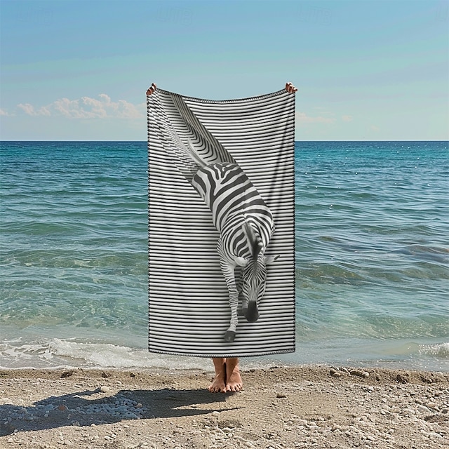  telo mare stampato, telo mare leggero e anti-sabbia ad asciugatura rapida, ideale per viaggi, piscina e uso all'aperto