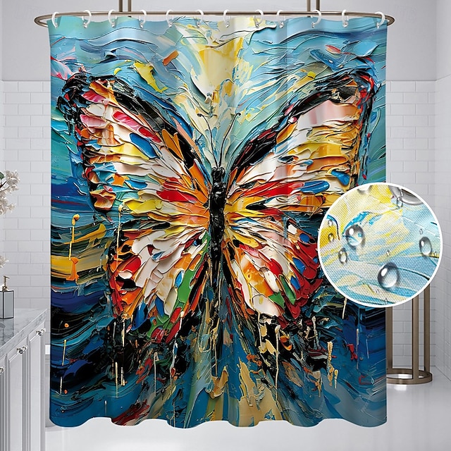  Zuhanyfüggöny kampókkal 180cm*180cm (70
