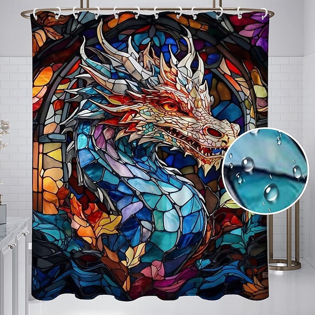  Zasłona prysznicowa z haczykami 180cm*180cm (70