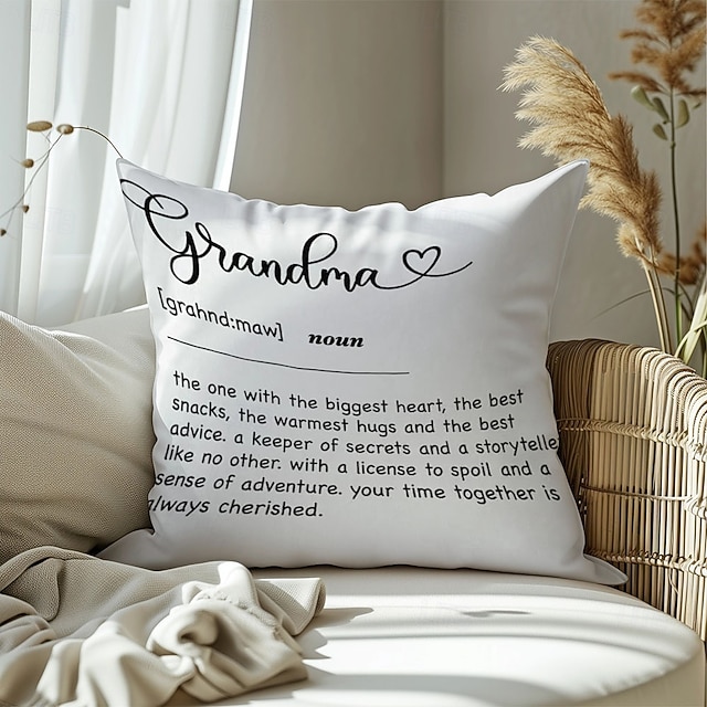  Best Grandma Decorative Toss Pillows Cover 1PC Soft Square Couch Cushion Case Pillowcase for Bedroom Livingroom Sofa Chair