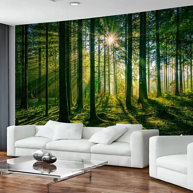  skog växt landskap hängande gobeläng väggkonst stor gobeläng väggmålning dekor fotografi bakgrund filt gardin hem sovrum vardagsrum dekoration