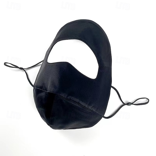  Maschera in seta traspirante fresca con protezione solare anti-UV maschera in seta morbida antipolvere double-face in seta di gelso