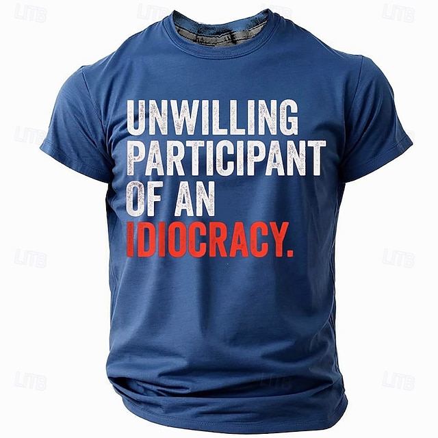  Herren Sarkasmus T Shirt Kurzarm T-Shirt 3D-Druck Rundhalsausschnitt Hemd Militär Lustiges politisches T-Shirt Straße Lässig Täglich Schwarz Blau Grün Sommer Frühling Ganzjahres Bekleidung S M L XL