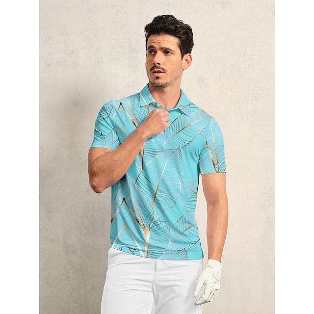  Hyped-up Tropical Men's Polo Top UPF50+