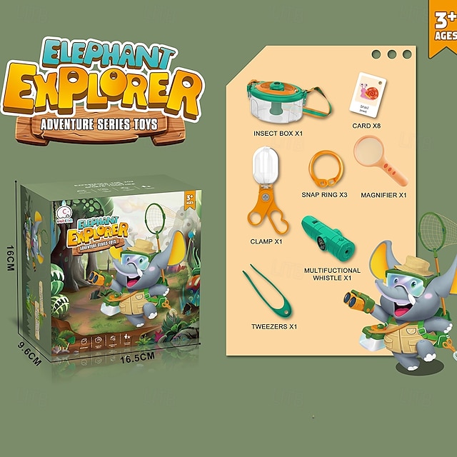  Insectenvangset voor buiten, kinderverkenningstool, telescoop, vlinderobservatiebox, insectenvangnet, educatief speelgoed