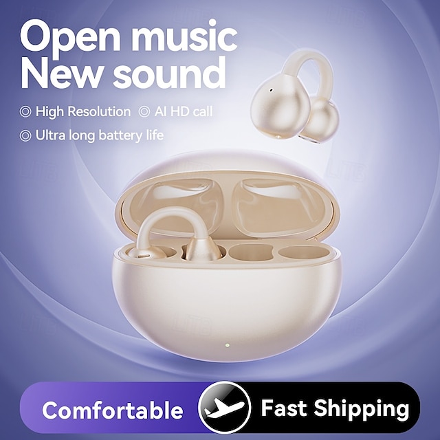  m91 håndfri telefon kørsel headset øre klip bluetooth 5.3 stereo surround sound hifi til fitness træningscenter træning rejseunderholdning