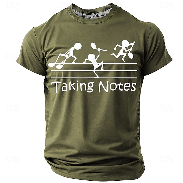  Musikfestival Herren Musik Lustig T Shirt Kurzarm T-Shirt 3D-Druck Rundhalsausschnitt Hemd Mode Täglich Lässig Straße Lässig Täglich Schwarz Rote Blau Sommer Frühling Ganzjahres Bekleidung S M L XL