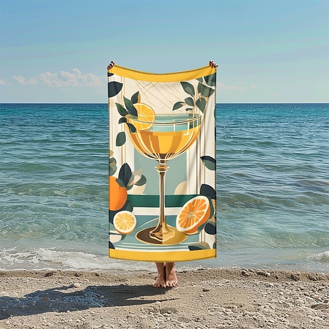  Toalla de playa estampada, manta de playa ligera, de secado rápido y sin arena, ideal para viajes, piscina y uso al aire libre.