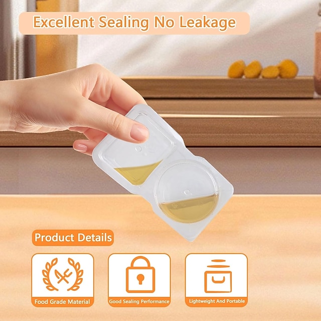 10 contenitori snack coperti riutilizzabili, contenitori doppia camera condimenti, portabili salse e snack | Leroy Merlin