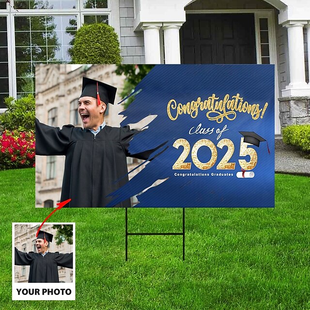 Graduation Outdoor Yard Banner Sign Decorations Best Graduation Gift Outdoor Umbrella Barbecue Party Supplies Holiday Decor Indoor House Gathering4