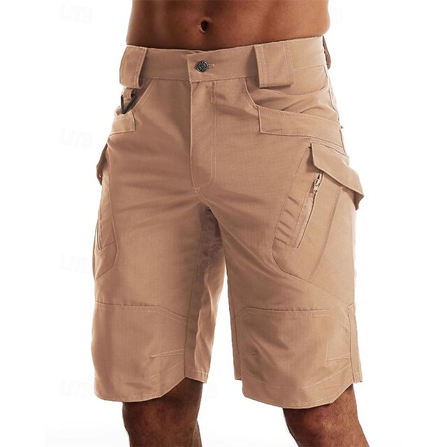  Herren Laufshorts Cargohosen Wandershorts Militär Außen Normale Passform Schnelltrocknend Shorts Dunkelgrau Schwarz Jagd Klettern Laufen 30 32 34 36 38