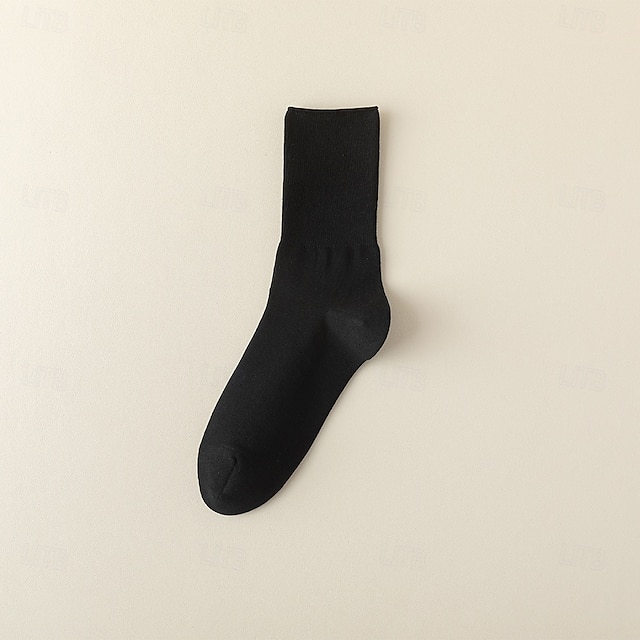  Herr 1 par Socka Svart Vit Färg Ensfärgat Skola Formell Semester Medium Alla årstider Dagligen Ledigt
