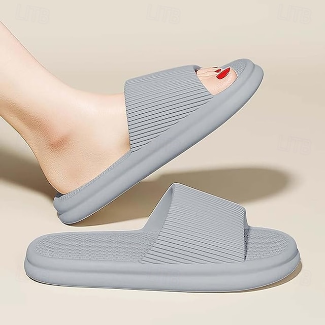  Slippers Cloud pentru Femei și Bărbați Slippers de Casă cu Perne Pantofi de Dus Slippers Interne Sandale de Baie Confort Absolut Ușoare Sole Groase Antiderapante Ușor de Curățat
