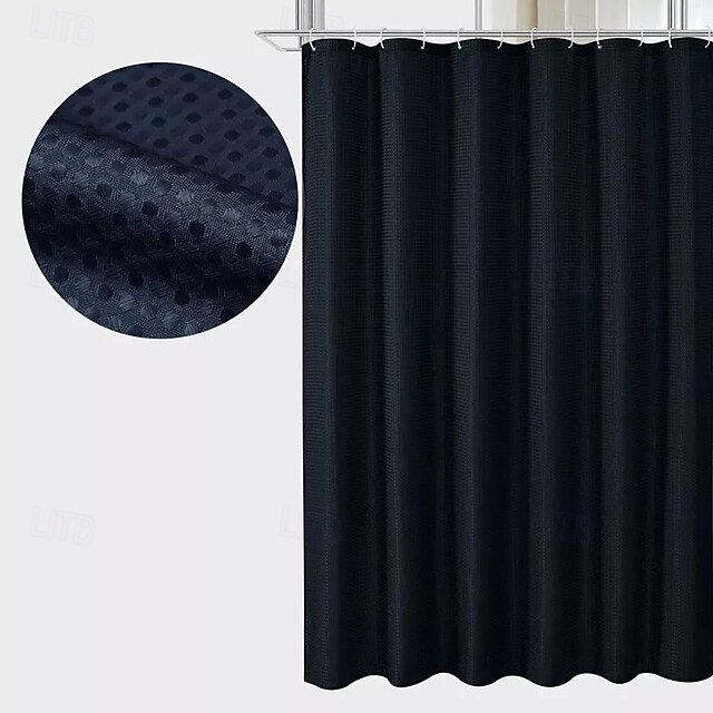  Luxury Waffle Weave Shower Curtain 180cm*180cm(70