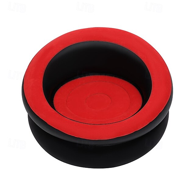  Canapé gonflable rond de camping en plein air, en plastique durable, portable, pliable, confortable, facile à ranger, lavage à la main uniquement, extérieur, maison, jeux, parfait pour la maison,