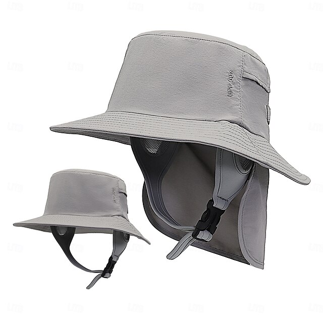  Chapeau de plage d'été pour le surf Protection du cou Chapeau de soleil Cyclisme Chapeau à large bord Chapeau de pêcheur