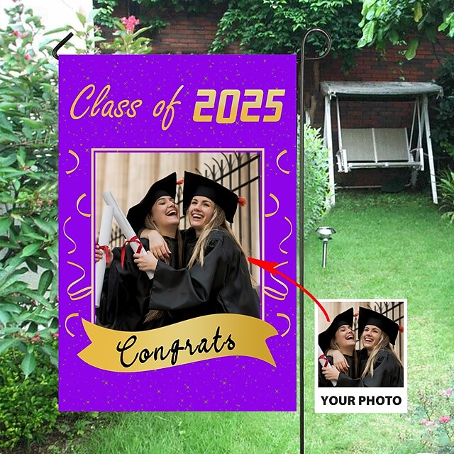 Graduation Garden Flag 12 x 18 Inch Yard Flags Best Graduation Gift Small Garden Flags for Outside Outdoor Flags Holiday Garden Flags for All Seasons4