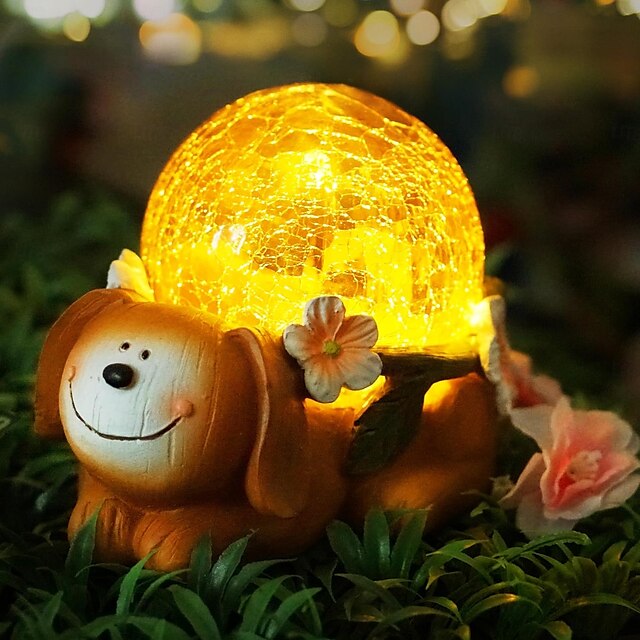  1 stuk waterdichte zonne-energie schildpad hond landschapslamp binnenplaats tuin gazon pad decoratieve lamp standbeeld lamp hanglamp