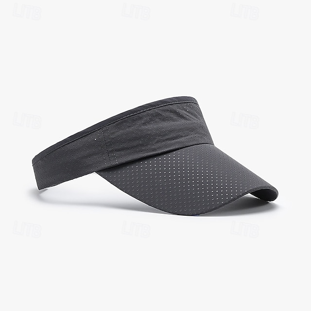  Visière de sport de tennis Pare-soleil Femmes Couleur Unie Classique Mode Réglable Respirant Évacuation de l'Humidité pour Tennis Base-ball Course Été Noir Blanche Bleu Marine