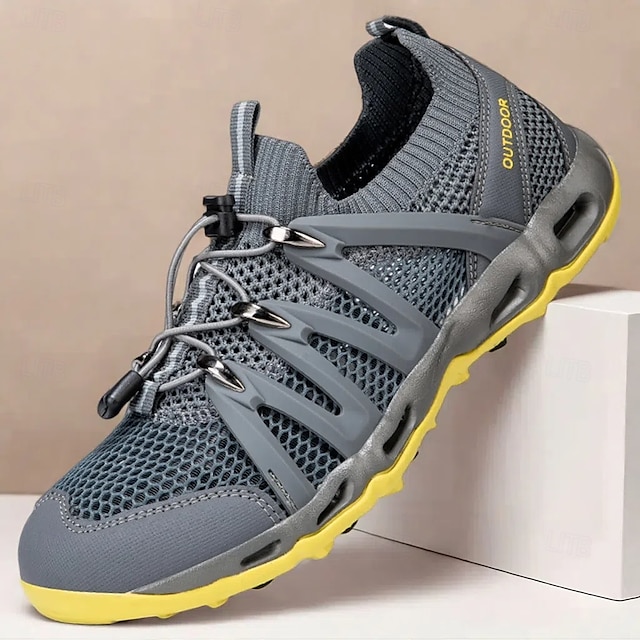  Men's Breathable Hiking Shoes with Cushioned Support, Slip-Resistant Sole and Quick-Dry Technology - Ideal for Adventure and Trekking