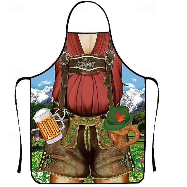  Oktoberfest Apron Dirndl Lederhosen Oktoberfest / Beer Bavarian Bavarian Couple Wiesn Traditional Style Wiesn Women's Party Beer Festival Traditional Style Cloth Apron