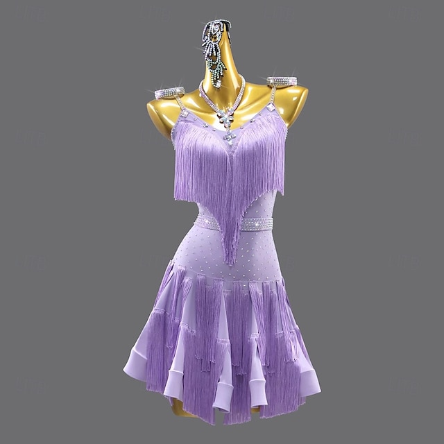  Latinotanssi Leninki Kristalli / Strassi Tupsuilla Liitos Naisten Suoritus Kouluts Hihaton Chinlon Spandex