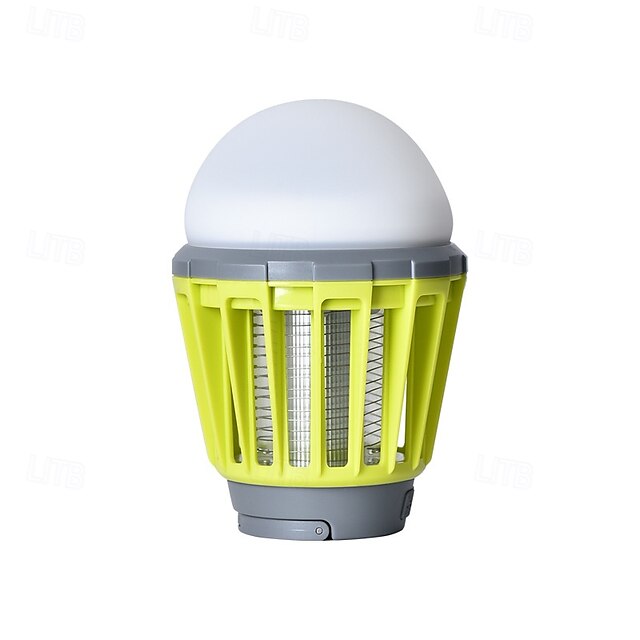  muggenlamp met USB-oplaadfunctie en ingebouwde 3,7V-batterij, waterdicht ontwerp, instelbare verlichtingsmodi (20%, 50%, 100%), draagbaar en effectief muggenafweermiddel