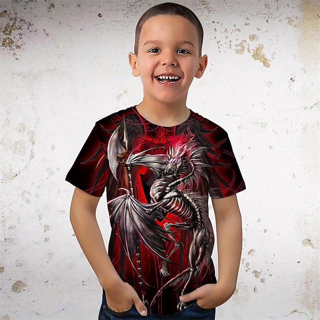  Dragonsword Lichblade Ruth Thompson-Yujin Jung pojkar 3D-drake t-shirt kortärmad sommar vår mode basic barn 4-12 år rund hals utomhus casual daglig normal passform