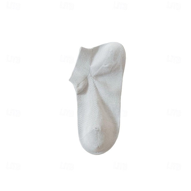  Men 1 Pair Socks No Show & Liner Socks Black White Color Plain School Formal Outdoor Thin Summer Spring Fall Daily Casual