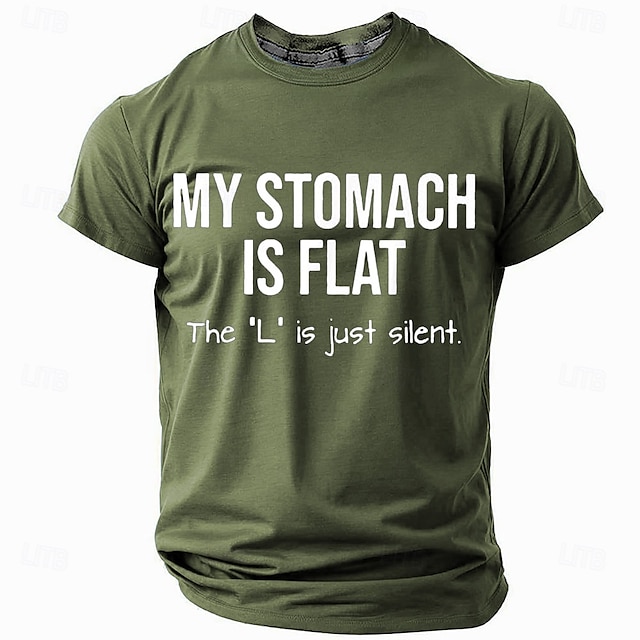  Men's Funny Slang T Shirt Short Sleeve T shirt 3D Print Crew Neck Shirt Fashion Daily Basic Street Casual Daily Black Blue Green Summer Spring All Seasons Clothing Apparel S M L XL XXL XXXL