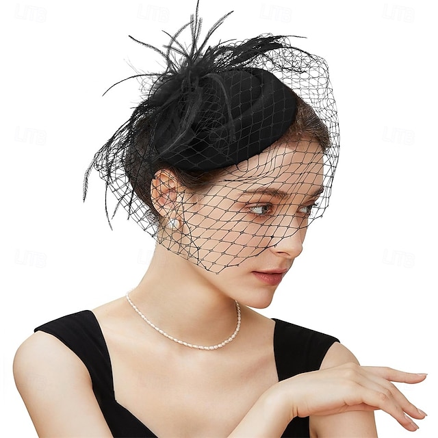  fascinator-hattu, huntu, höyhen, fascinator-teetuoksu, morsiushuntu, retrohattu, rasiahattu, derby-hatut naisille